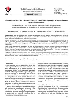 Hemodynamic effects of chest-knee position