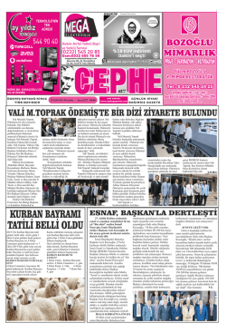 25.09.2014 Tarihli Cephe Gazetesi