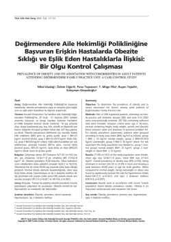 PDF İndir - T&uuml;rkiye Aile Hekimliği Dergisi