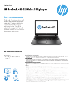 HP ProBook 450 G2 Diz&uuml;st&uuml; Bilgisayar