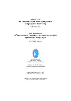 13. Uluslararası Dil, Yazın ve Deyişbilim