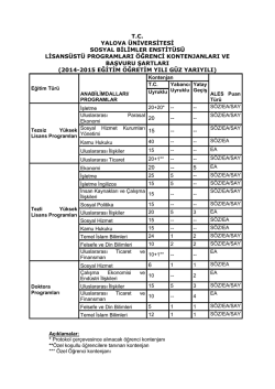 Tıklayınız - Yalova &Uuml;niversitesi