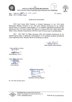G&uuml;ndemin 70.Maddesi - Antalya Belediyesi