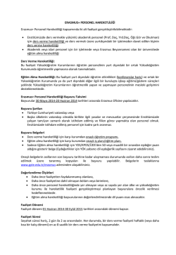 2014-2015 Personel Ders Verme ve Eğitim Alma