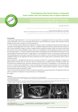 Final Diagnosis May Not Be Always as Expected