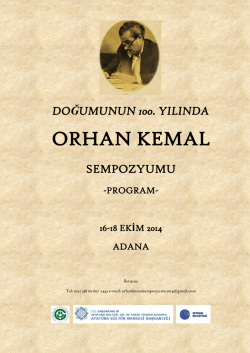 ORHAN KEMAL - &Ccedil;ukurova &Uuml;niversitesi