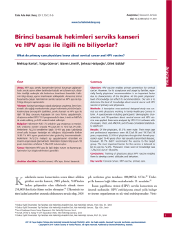 PDF İndir - T&uuml;rkiye Aile Hekimliği Dergisi