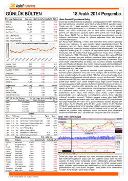 G&Uuml;NL&Uuml;K B&Uuml;LTEN 18 Aralık 2014 Perşembe