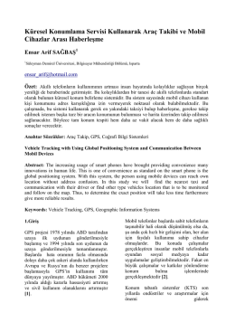 K&uuml;resel Konumlama Servisi Kullanarak Ara&ccedil; Takibi ve Mobil
