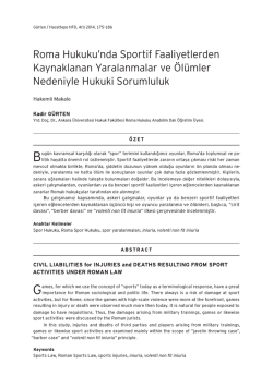 tam metin - Hacettepe Hukuk Fak&uuml;ltesi Dergisi