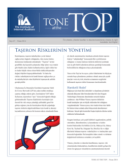 Taşeron Rİsklerİnİn Yönetİmİ - Global Institute of Internal Auditors