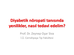 Diyabetik n&ouml;ropati tanısında yenilikler, nasıl tedavi edelim?