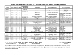 sosyal ve beşeri bilimler fak&uuml;ltesi 2014