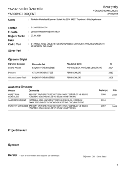 yavuz selim özdemir yardımcı doçent - akaweb