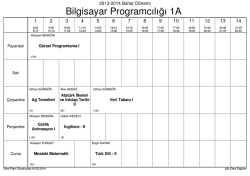 2013-2014 Bahar - Tefenni Meslek Y&uuml;ksekokulu
