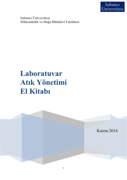 Laboratuvar Atık Y&ouml;netimi El Kitabı
