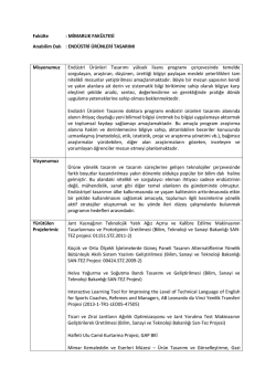 End&uuml;stri &Uuml;r&uuml;nleri Tasarımı Anabilim Dalı Lisans&uuml;st&uuml; Tanıtım Kataloğu