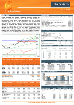 G&uuml;nl&uuml;k B&uuml;lten09.01.2015 - Eczacıbaşı Menkul Değerler A.Ş.