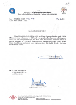 G&uuml;ndemin 58.Maddesi - Antalya Belediyesi