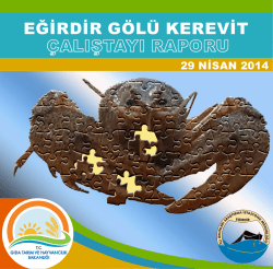 eğirdir g&ouml;l&uuml; kerevit &ccedil;alıştayı raporu