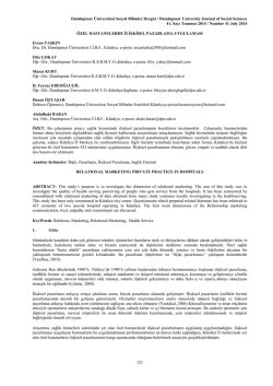 Dumlupınar &Uuml;niversitesi Sosyal Bilimler Dergisi / Dumlupınar