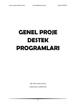genel proje destek programları