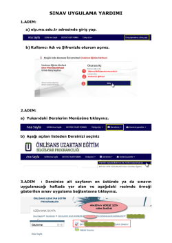 MMYO - BIP - UZAKTAN EGITIM SINAV UYGULAMA YARDIMI 2014