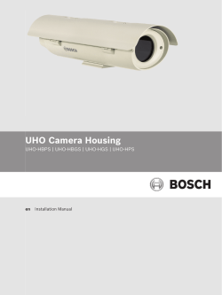 Installation Guide - Bosch Security Systems