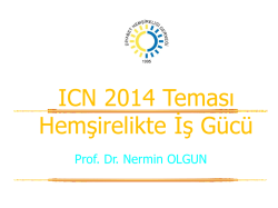 ICN 2014 Teması Hemşirelikte İş G&uuml;c&uuml;, Nermin Olgun