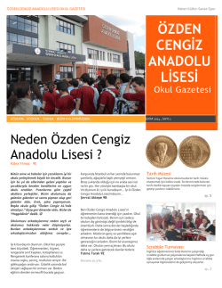 okul gazetemizin ilk sayısı &ccedil;ıkmıştır.