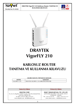 DRAYTEK VigorFLY 210 KABLOSUZ ROUTER TANITMA VE