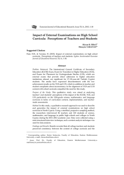 Impact of External Examinations on High School Curricula