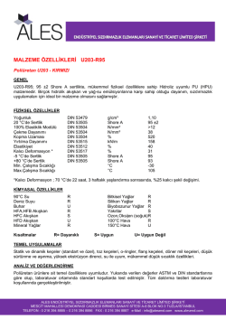 MALZEME &Ouml;ZELLİKLERİ U203-R95