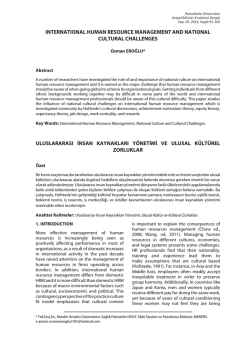 international human resource management and