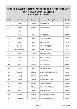 &Ccedil;OCUK ADALET SİSTEMİ MESLEK İ&Ccedil;İ EĞİTİM SEMİNERİ
