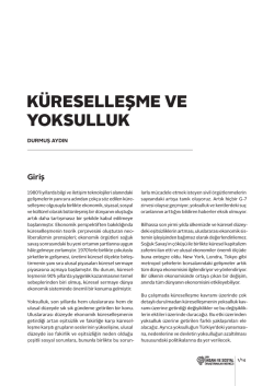 K&Uuml;RESELLEŞME VE YOKSULLUK