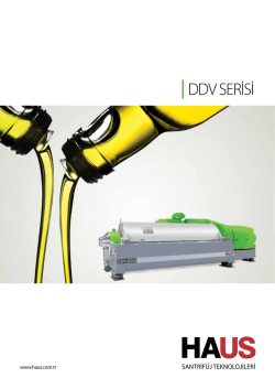DDV SERİSİ - HAUS Santrif&uuml;j Teknolojileri