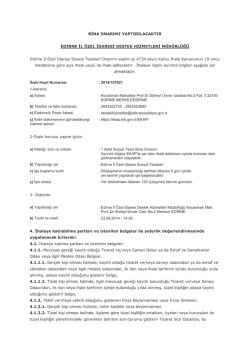 Edirne İl &Ouml;zel İdaresi Sosyal Tesisleri Onarımı