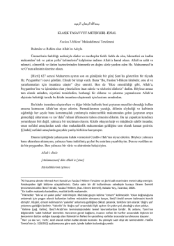 ﺑﺴﻢ اﷲ اﻟﺮﺣﻤﺎن اﻟﺮﺣﻴﻢ klasik tasavvuf metinleri-final