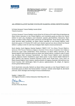 YK Faaliyet Raporu - İş Girişim Sermayesi