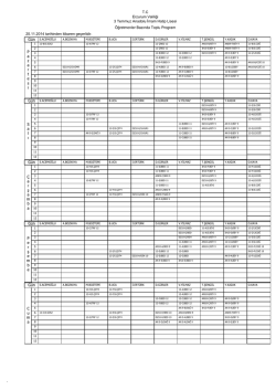 &Ouml;ğretmen Haftalık Ders Programı