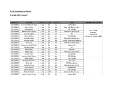 I.Staj Değerlendirme Listesi 8 Aralık 2014 Pazartesi