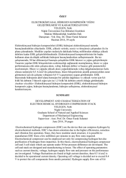 Elektrokimyasal Hidrojen Kompres&ouml;r yığını Geliştirilmesi ve