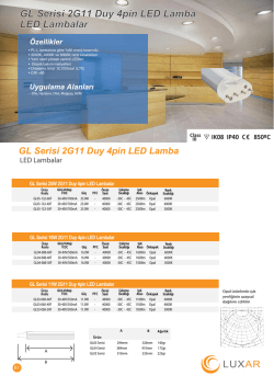GL Serisi 2G11 Duy 4pin LED Lamba LED Lambalar