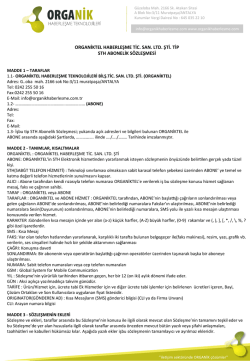 Abonelik S&ouml;zleşmesi