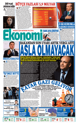 17 eylül 2014 - Ekonomi Gazetesi