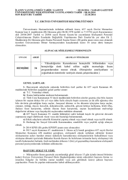 HEMŞİRE 34 - Yükseköğretim Kurumlarının hemşirelik bölümünden