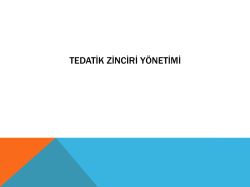 TEDARİK ZİNCİRİ VE TEDARİK ZİNCİRİ Y&Ouml;NETİMİ