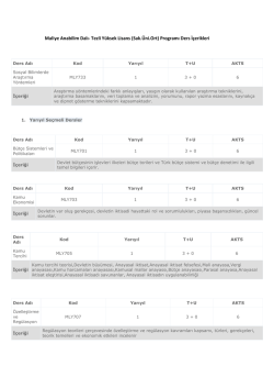 Ders İ&ccedil;erikleri