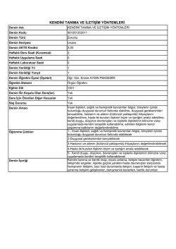 kendini tanıma ve iletişim y&ouml;ntemleri